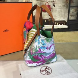 Multicolor Silk In Print Picotin Lock 22 Bag