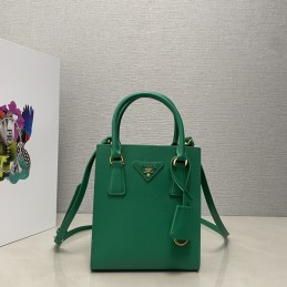 Handbag - Green, Saffiano...