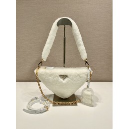 Mini Bag - White, Shearling