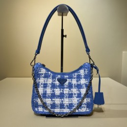 Hobo Bag 22x18cm - Blue, Nylon