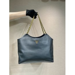 Large Tote - Black, Leather...