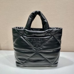 Padded Tote - Black, Nappa...