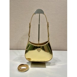 Smooth Cleo Bag - Gold, Satin