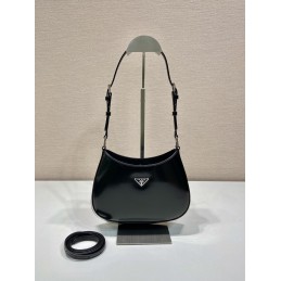 Smooth Cleo Bag - Black, Satin