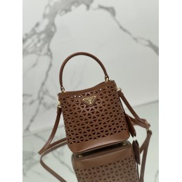 Small Bag - Brown, Saffiano...