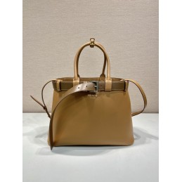 Buckle Large Handbag - Tan,...