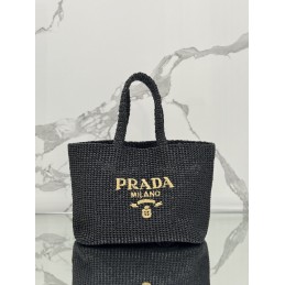 Tote - Navy, Crochet Raffia