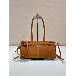 Medium Handbag - Tan, Suede