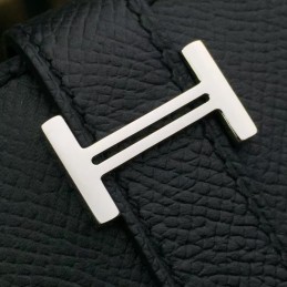 Black Long Bearn Wallet Silver H Hardware