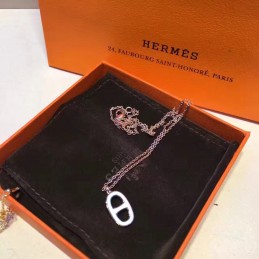 H Pendant Necklace Black White Options