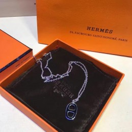 H Pendant Necklace Black White Options