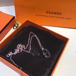 H Pendant Necklace Black White Options