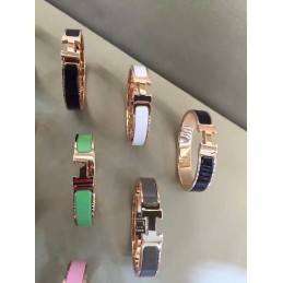 Multicolor Enamel H Bracelet
