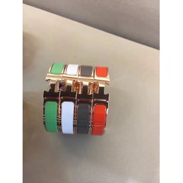 Multicolor Enamel H Bracelet
