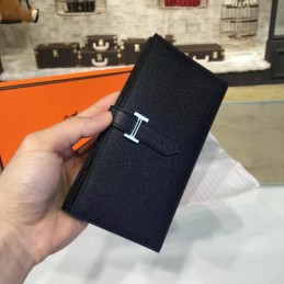 Black Bearn Wallet Silver H Hardware