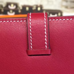 Burgundy Bearn Wallet Silver H Hardware