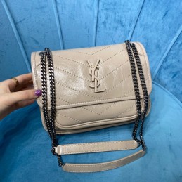 Niki Bag - Pale Grey, Leather