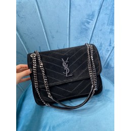 Niki Bag - Black, Suede