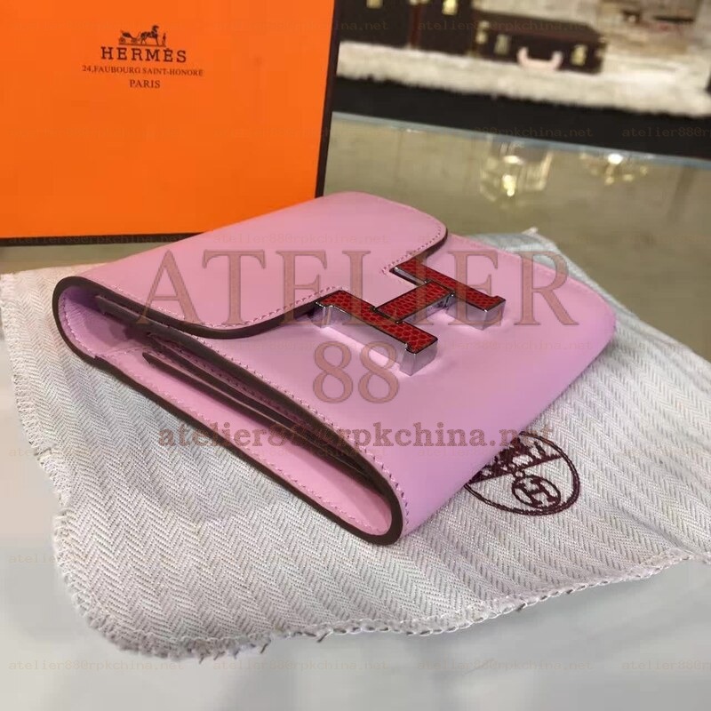 Light Pink Constance Wallet Rose Gold Hardware