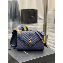 Envelope Bag - Navy, Leather