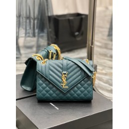 Envelope Bag - Green, Leather
