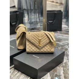 Envelope Bag - Beige, Leather