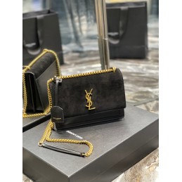 Sunset Bag - Black, Suede...