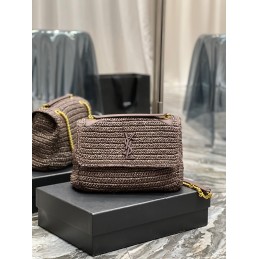 Niki Bag 28cm - Brown, Raffia