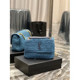 Niki Bag - Blue, Raffia
