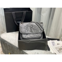 Niki Bag - Grey, Leather...