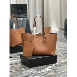 Shopping Tote - Tan, Leather