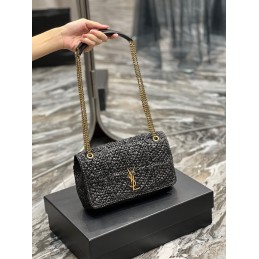 Jamie Bag - Black, Raffia...