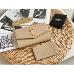 Uptown Wallet - Beige, Leather