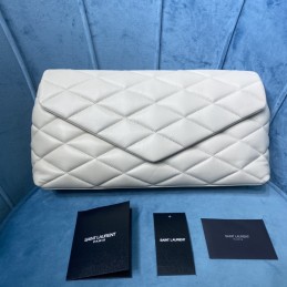 Sade Large Clutch - White,...