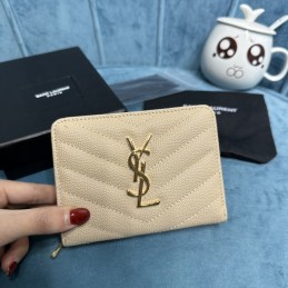 Wallet - Cream, Leather