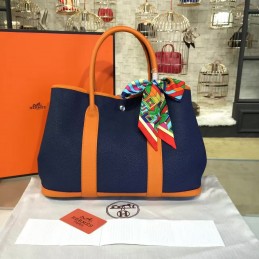 Navy Tan Garden Party 36 Bag