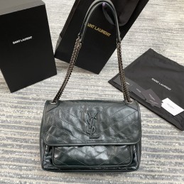 Niki Bag - Grey, Leather...