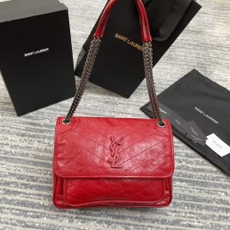 Niki Bag 28cm - Red, Leather