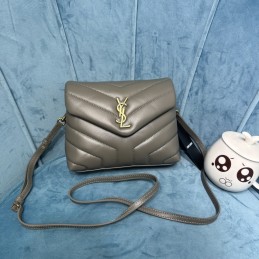 LouLou Toy Bag - Grey, Leather