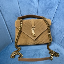 College Bag - Tan, Leather