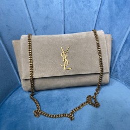 Kate Bag - Grey, Leather