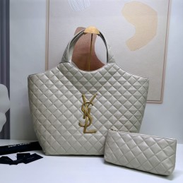 Icare Bag - Pale Grey, Leather