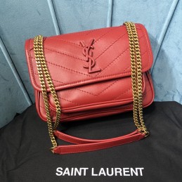 Niki Bag 22cm - Red, Leather