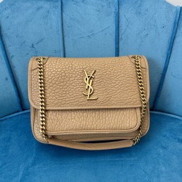 Niki Bag - Beige, Leather