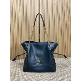 Jamie Tote - Navy, Leather