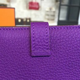 Purple Bearn Compact Wallet Silver H Hardware