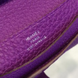 Purple Bearn Compact Wallet Silver H Hardware
