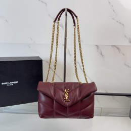 Puffer Toy Bag - Burgundy,...
