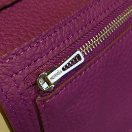 Purple Bearn Compact Wallet Silver H Hardware
