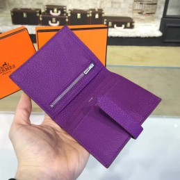 Purple Bearn Compact Wallet Silver H Hardware